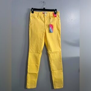 Yellow skinny denim